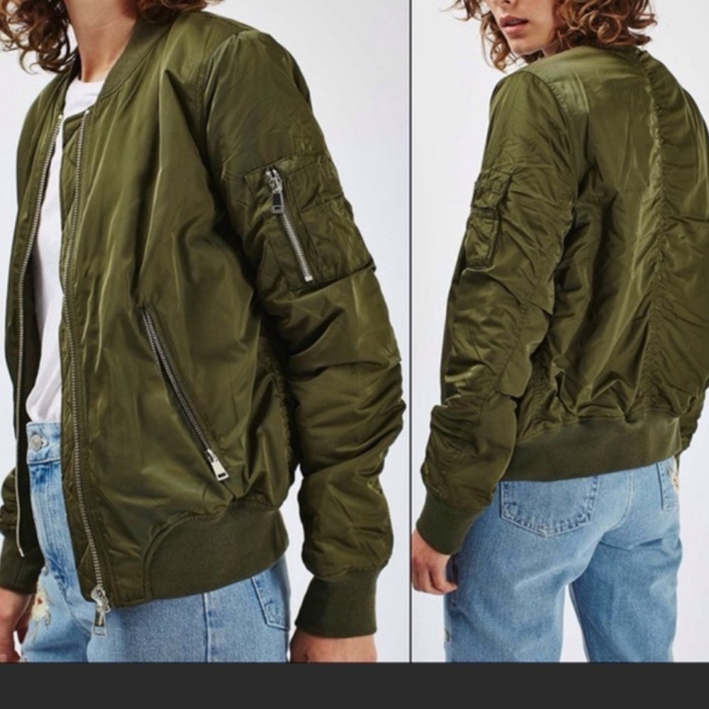 Top shop bomber jacket army green